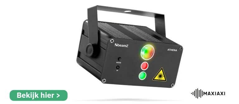 BeamZ Athena accu disco laser met 2 gobo lasers en multicolor LED