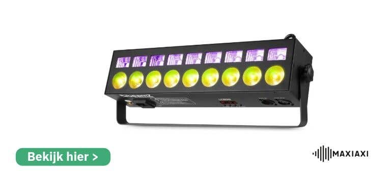 BeamZ LCB99 LED bar met 9x kleuren LED's en 9x blacklight LED's