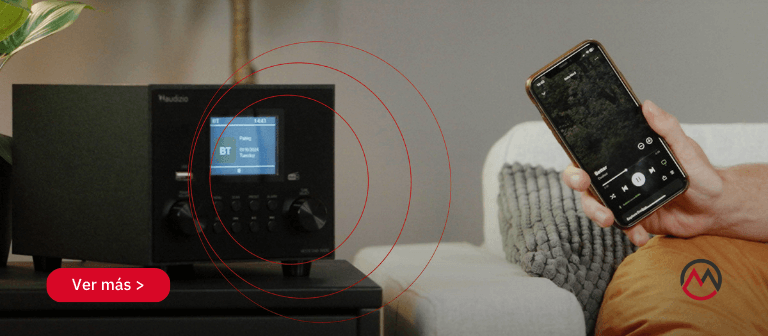 Audizio Vieste Radio DAB con subwoofer - Radio digital con Bluetooth - DAB+ y FM - 60 W - Negro