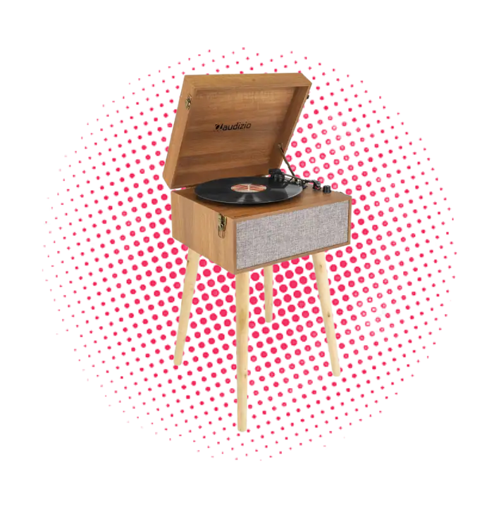 Audizio Fremont tocadiscos retro con mueble marrón - míralo aquí