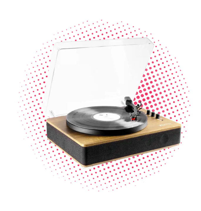 Fenton RP162LW tocadiscos hifi retro con Bluetooth y altavoces - Madera (Lightwood)