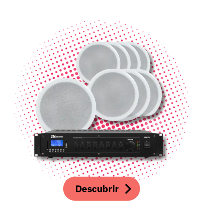 Ver set de altavoces de techo 100V Power Dynamics con Bluetooth (120 W)