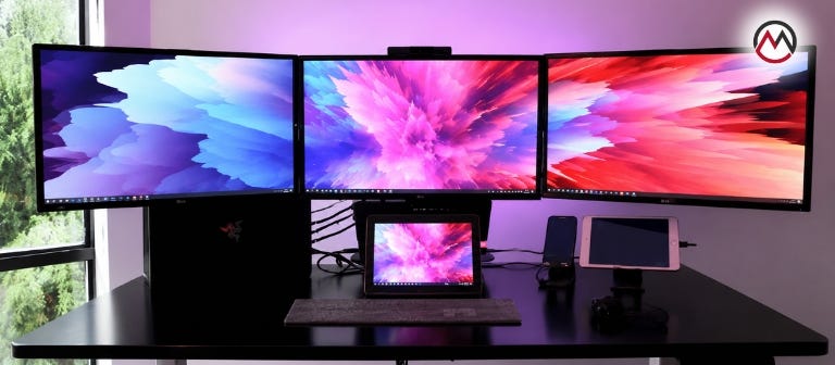 Brazo para 3 monitores