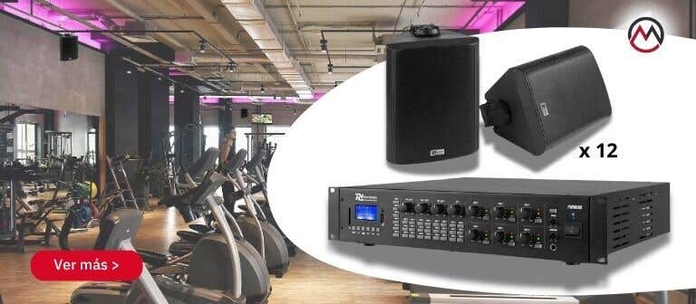 Conjunto de 12 altavoces BC50V de instalación IP56 y amplificador PRM606