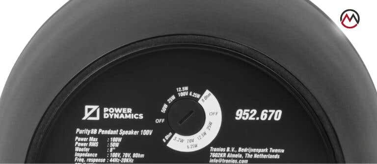 Tomas de altavoz de 100 voltios