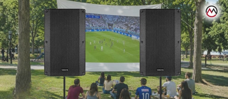  Conjunto de altavoces activos con Bluetooth y trípodes