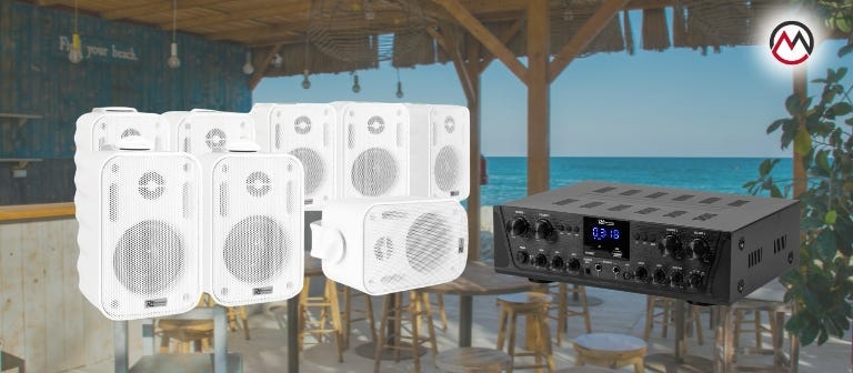Pack de audio con Amplificador Power Dynamics 
