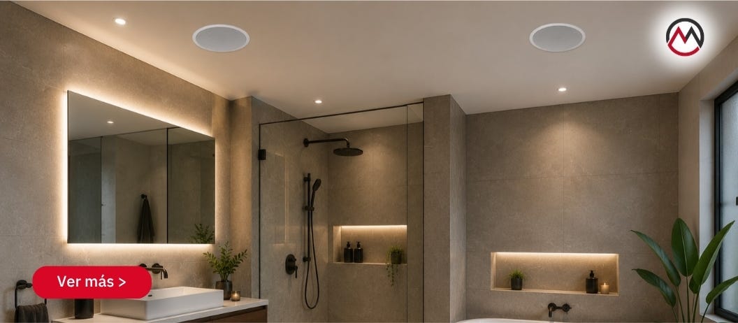 Altavoces de techo para baño