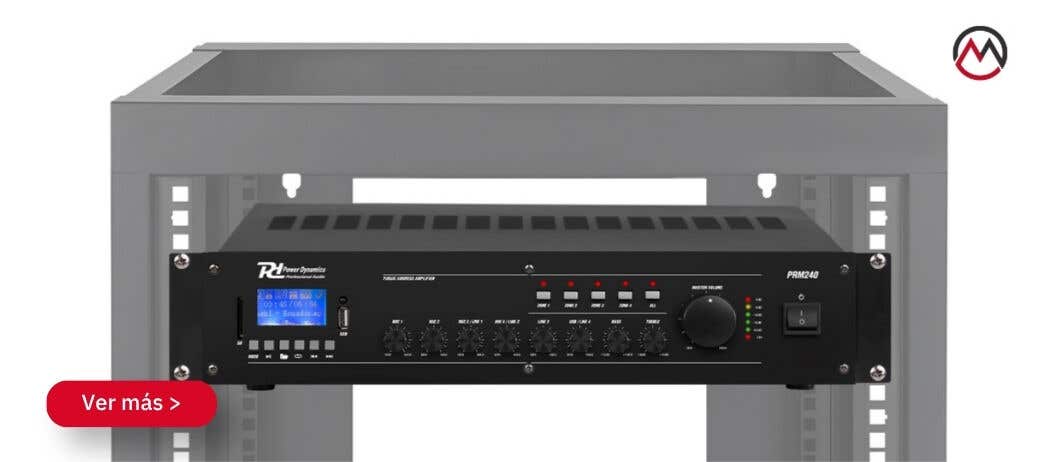 Amplificador para instalaciones de sonido comercial