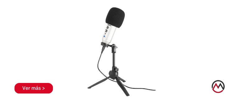 Vonyx CM320S – Micrófono USB con soporte de mesa