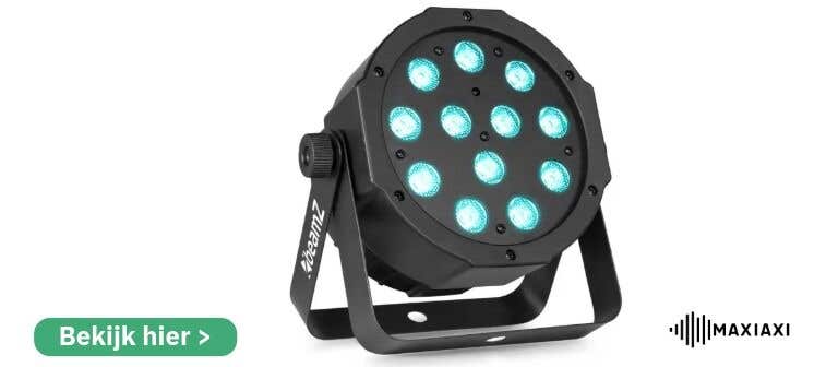BeamZ SlimPar37 LED par met 12x 4W RGBW LED's en DMX - Incl. afstandsbediening