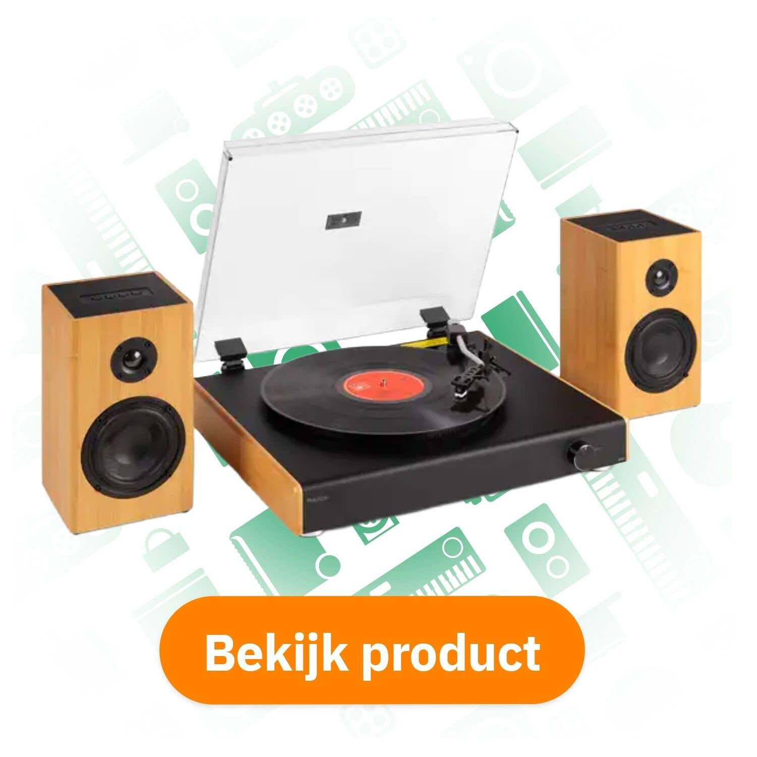 Audizio RP337 retro platenspeler met Bluetooth