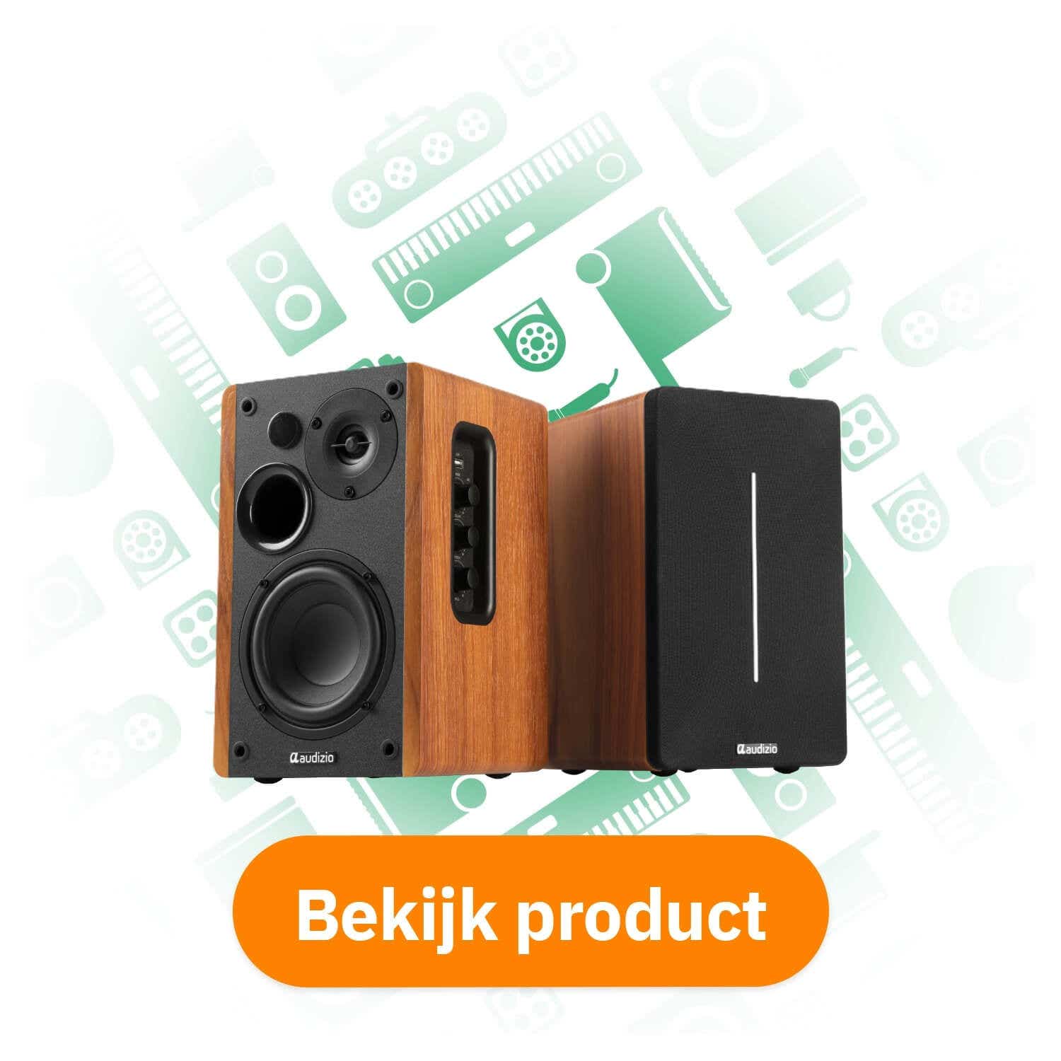 Audizio KS01B HiFi speaker set boekenplank speakers met Bluetooth 120W bekijken