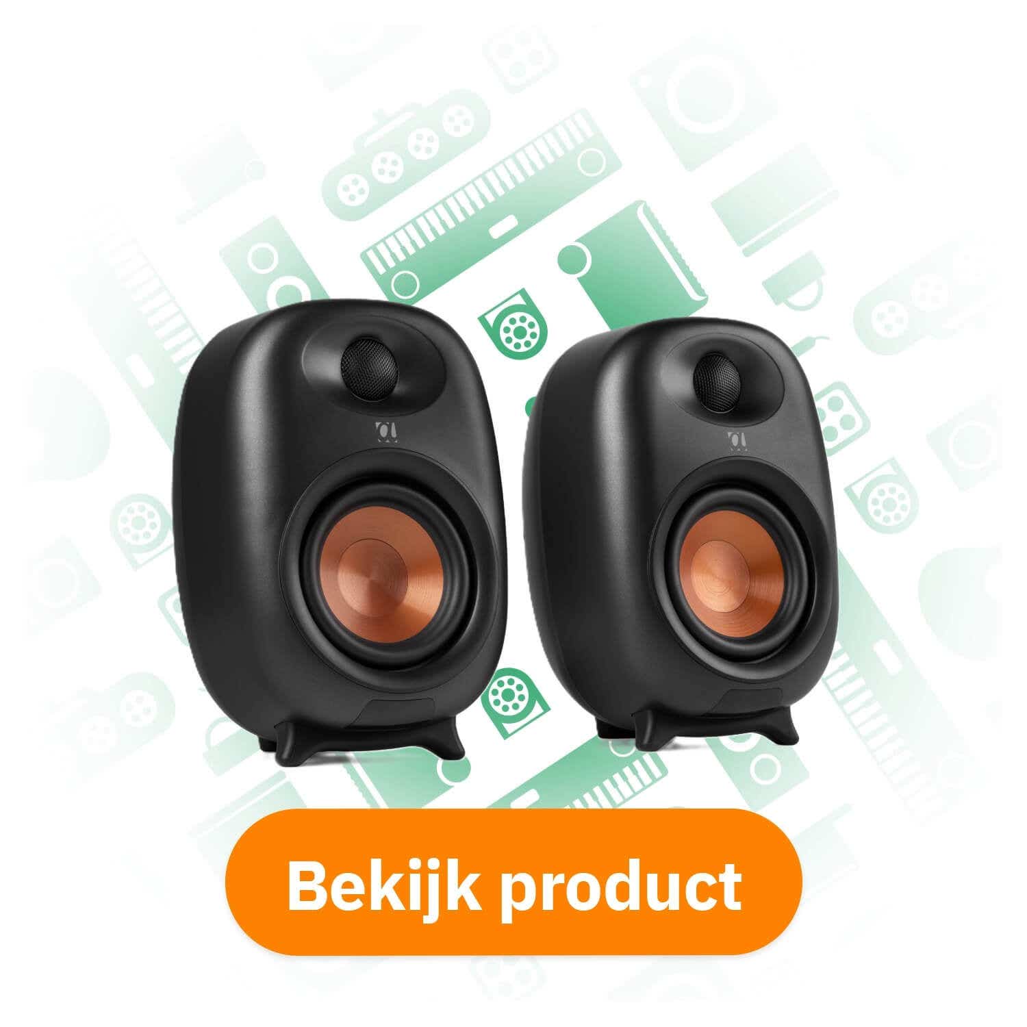 Audizio RS80 moderne HiFi speaker set boekenplank speakers met Bluetooth 160W bekijken