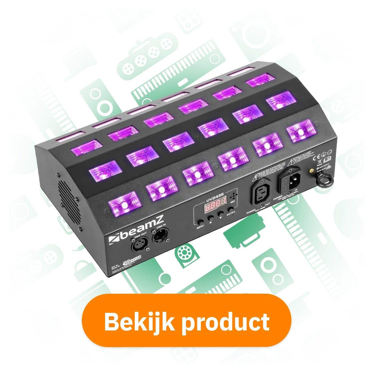 BeamZ BUV463: blacklight met stroboscoop voor shows