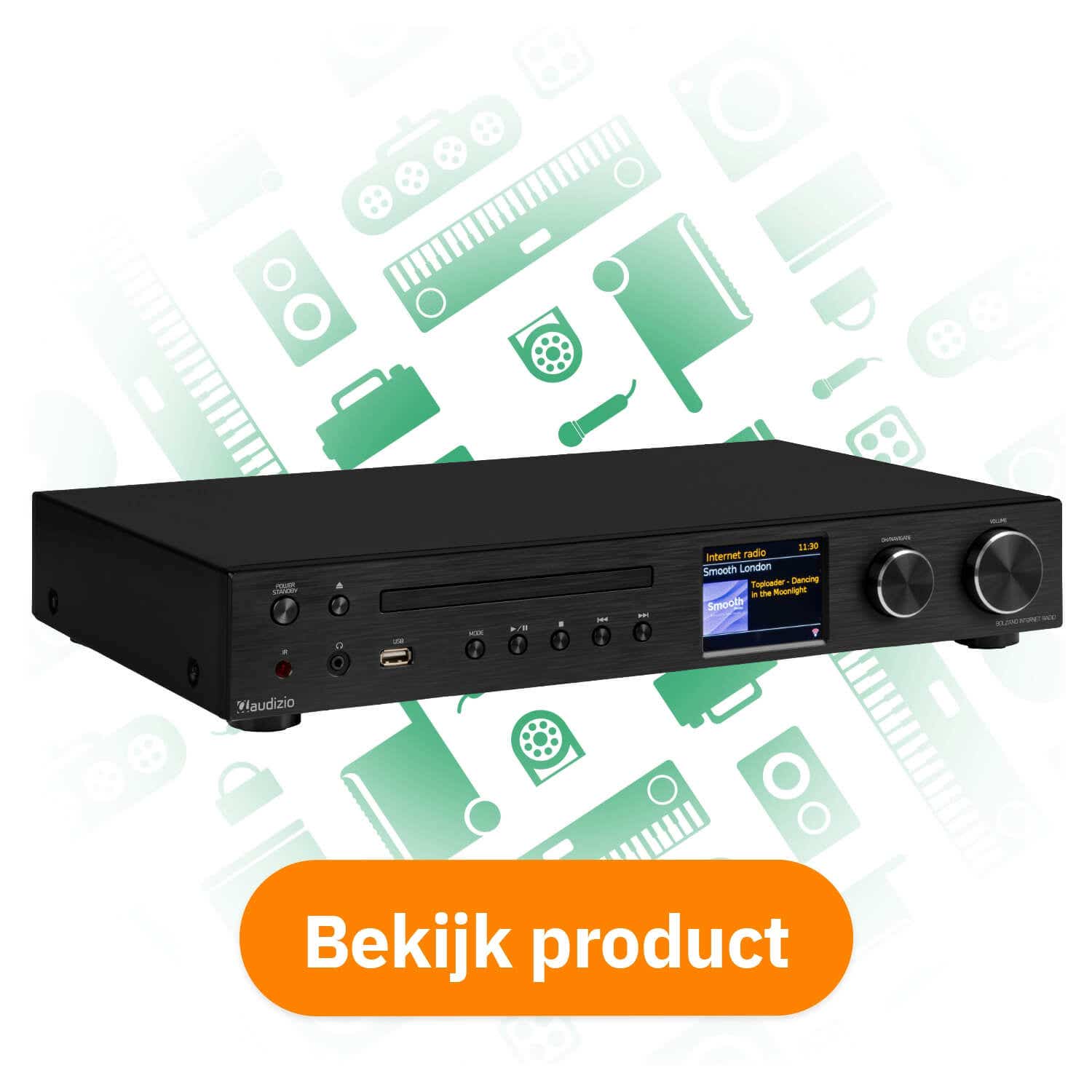 Audizio Bolzano internetradio met DAB en FM, cd-speler, Bluetooth en Spotify Connect ontdekken