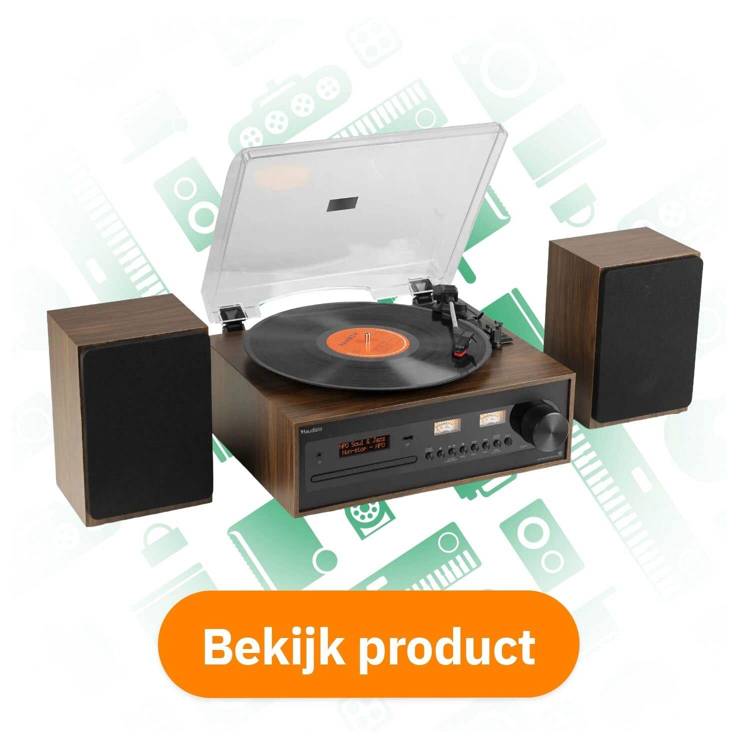 Audizio Boston platenspeler met boxen