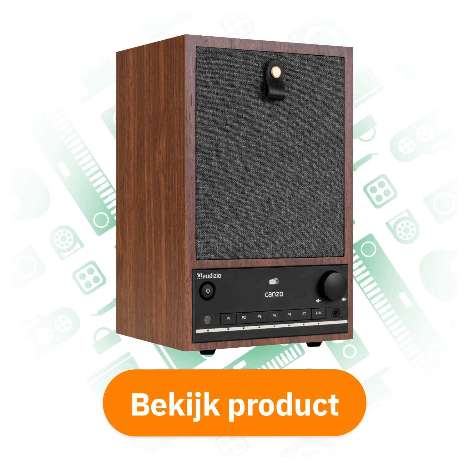 Audizio Canzo internetradio boekenplankmodel met DAB, FM en Bluetooth ontdekken