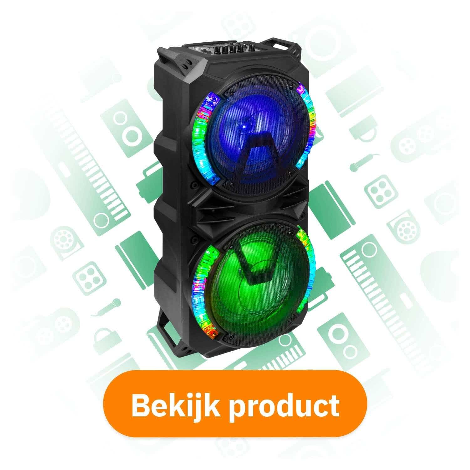 Fenton LIVE280 mobiele karaoke set met Bluetooth en 2 microfoons - 900 Watt bekijk product