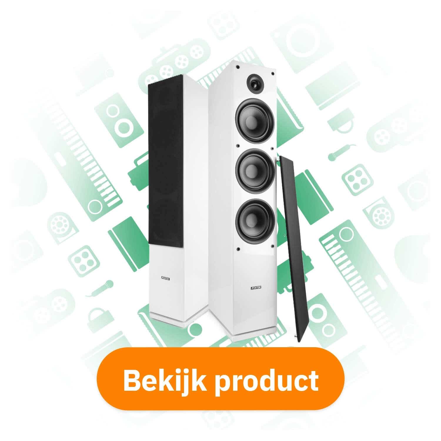 Fenton SHF80W HiFi speakers 3x 6.5 500W wit bekijken