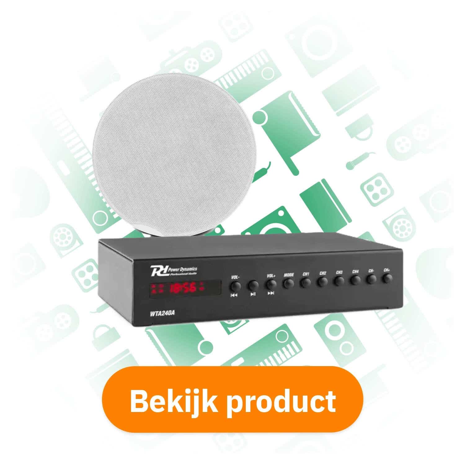 Power Dynamics multiroom 4-zone smart WiFi plafondspeaker systeem bekijken