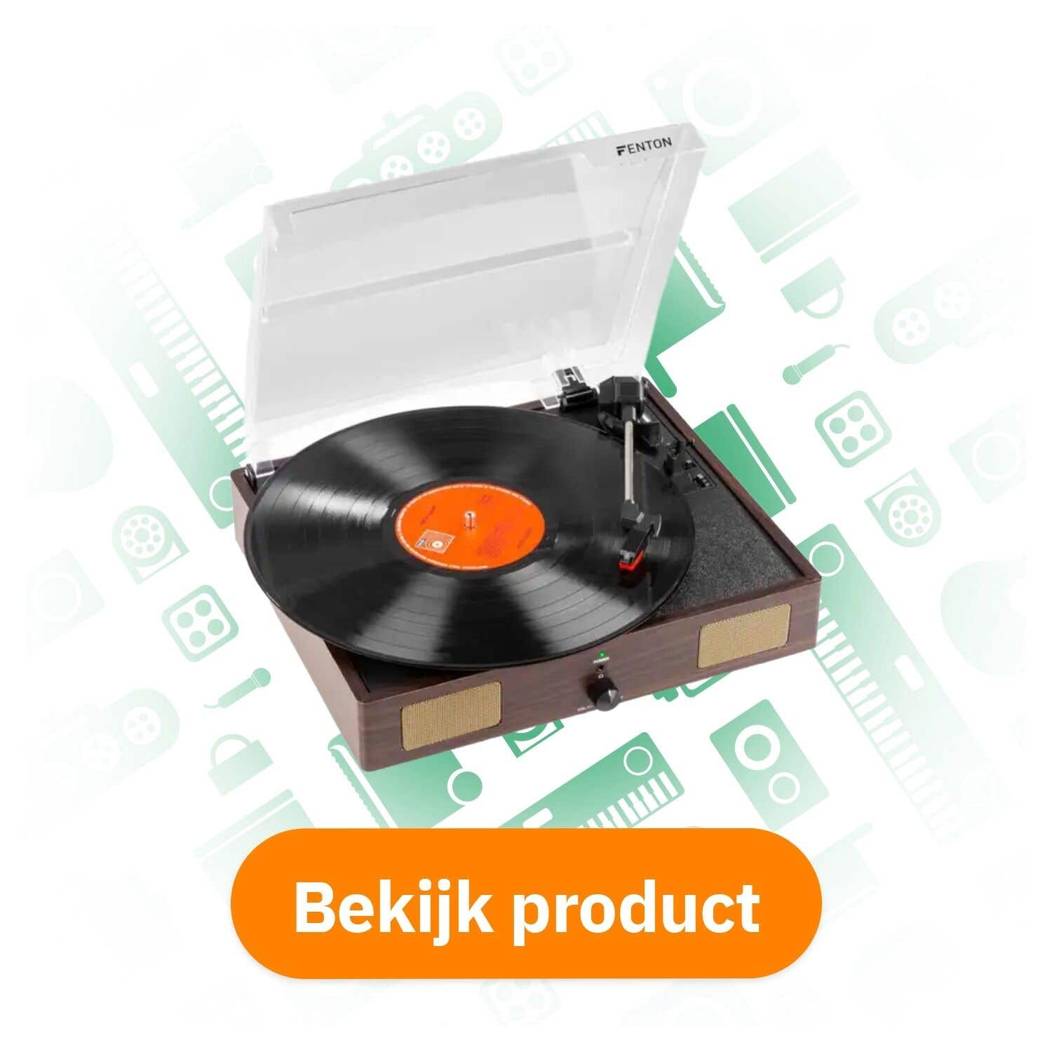 Houten Fenton RP106DW retro platenspeler