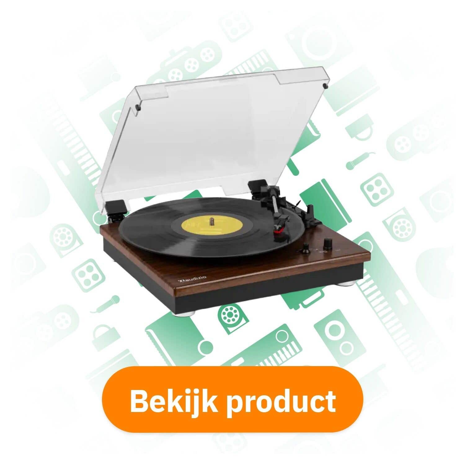 Audizio RP112D platenspeler met Bluetooth IN/OUT - bekijk 'm hier