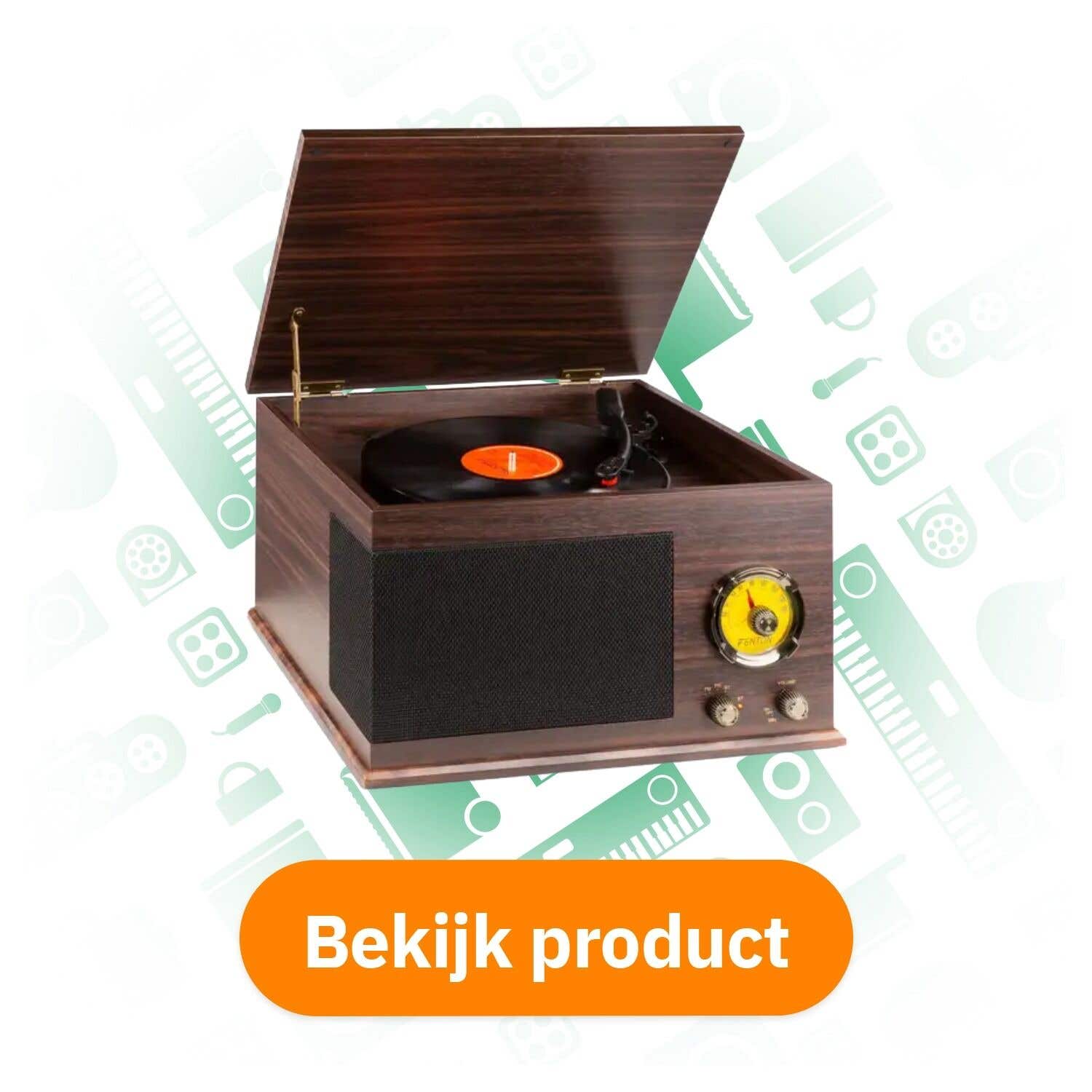 Fenton RP173 retro platenspeler met Bluetooth en radio