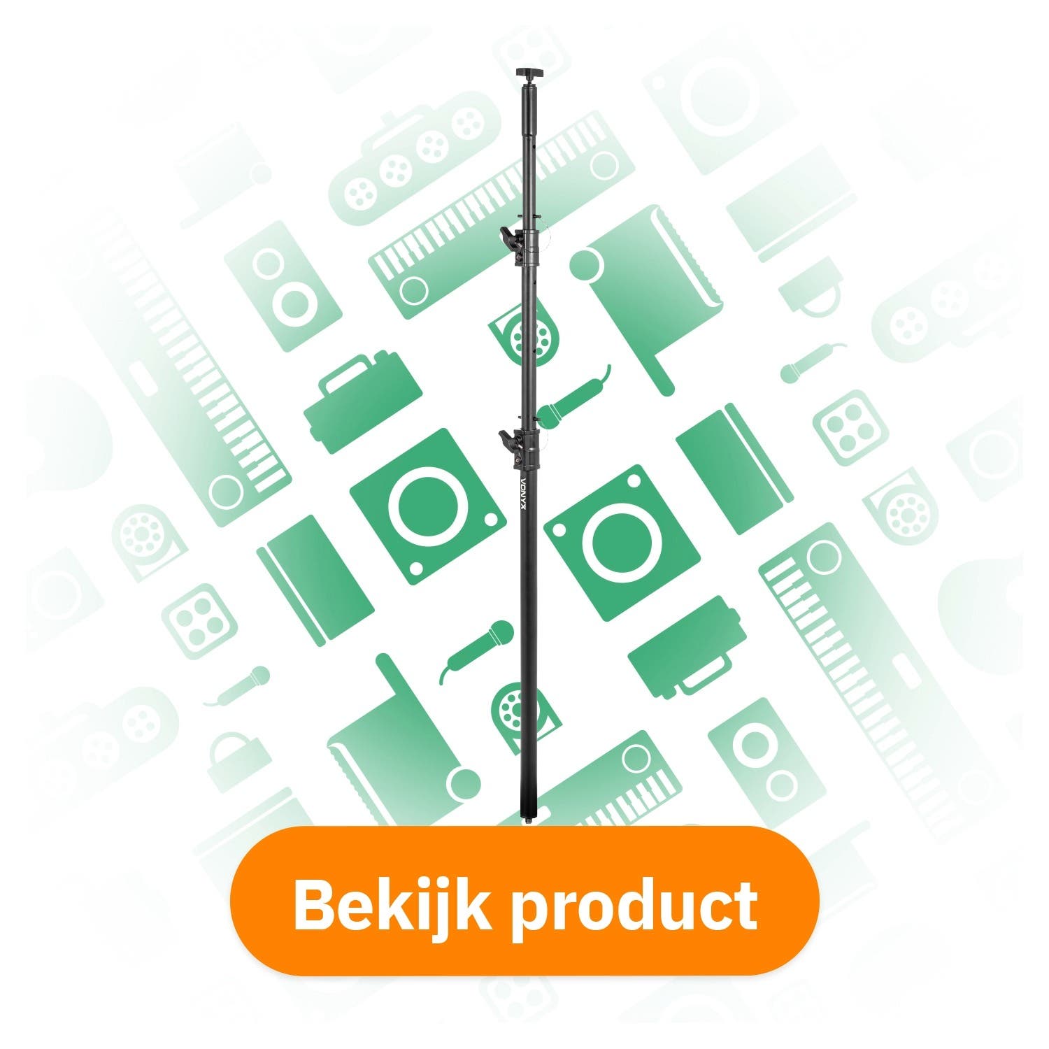 Vonyx MPS-T26M tussenpaal met 3 segmenten bekijk product