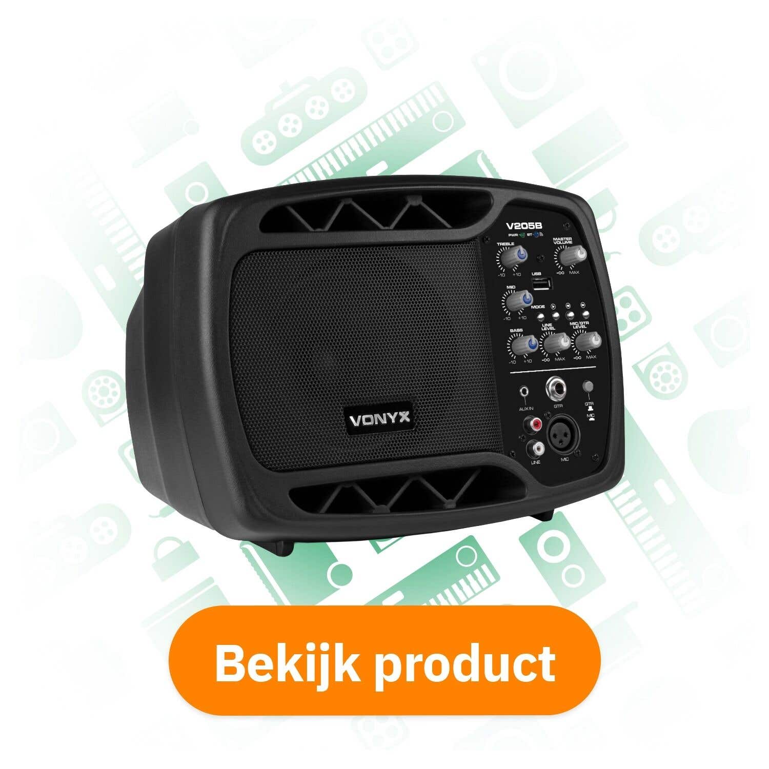 Vonyx V205B actieve monitor speaker met Bluetooth en standaard bekijk product