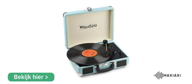 Blauwe Audizio RP116BL retro platenspeler