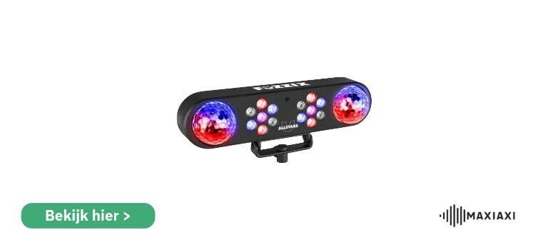 Fuzzix Allstar 2 lichteffect met dubbele lenzen — kleurrijk party-effect met ingebouwde LED’s.