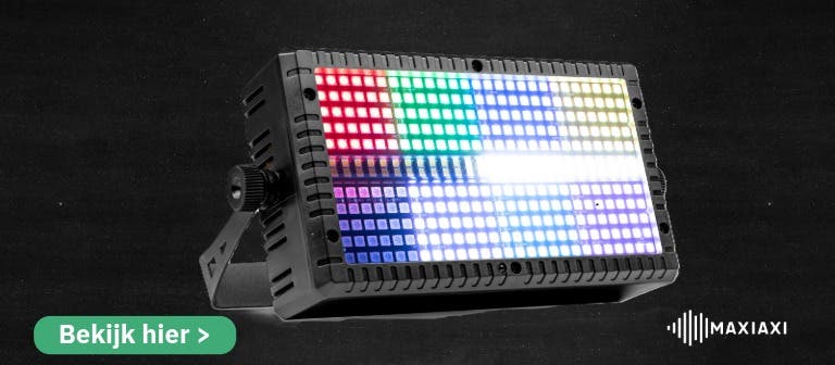 BeamZ LED-stroboscoop met kleurrijke lichtpanelen — krachtige lichteffecten voor feest en podium