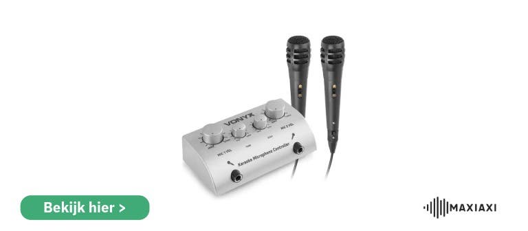 Vonyx AV430 karaoke set met twee microfoons - bekijk hier