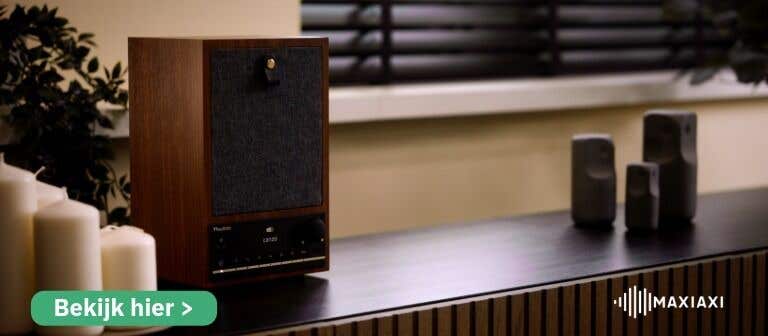 Audizio Canzo DAB radio op een dressoir