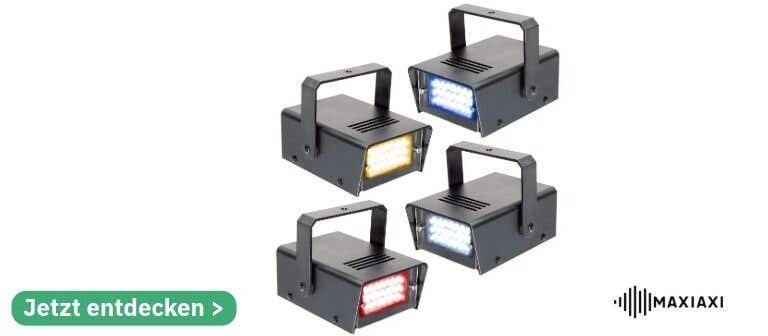 BeamZ LED Stroboskop-Set Rot, Gelb, Blau und Weiß