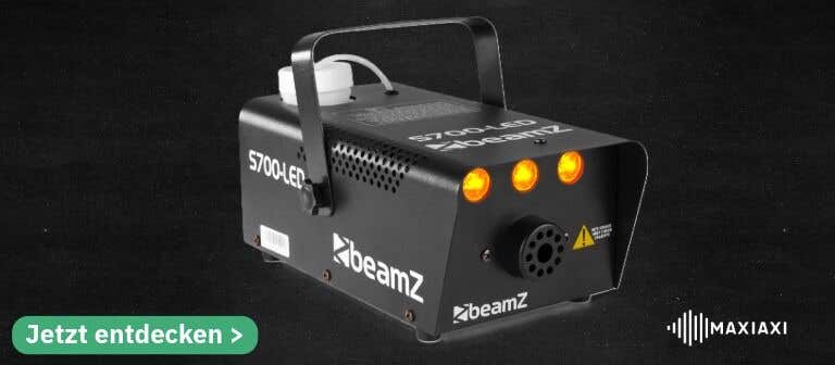 BeamZ S700LED Nebelmaschine mit LED-Leuchten – kompakte Rauchmaschine mit orangefarbenen Effekten für Partys