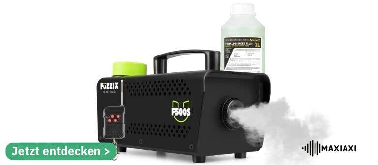 Schauen Sie sich hier die Fuzzix F500S Party-Nebelmaschine an
