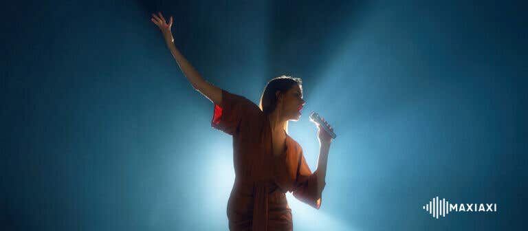 drahtloses Handmikrofon im Einsatz