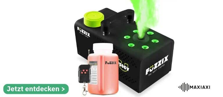 Fuzzix F506V vertikale Mini Nebelmaschine mit 6 RGB LEDs - 500W