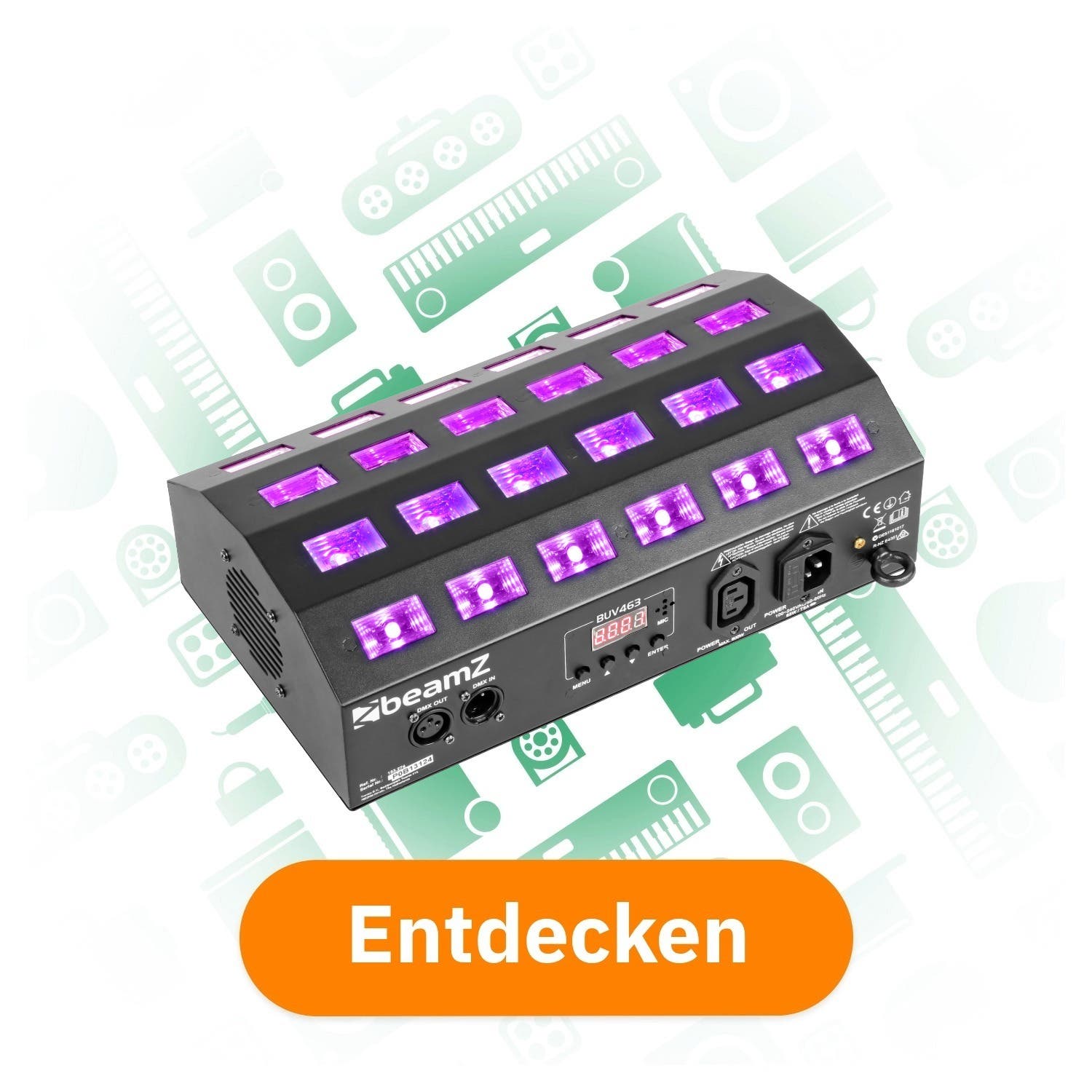 BeamZ BUV463 Schwarzlicht mit Stroboskop entdecken