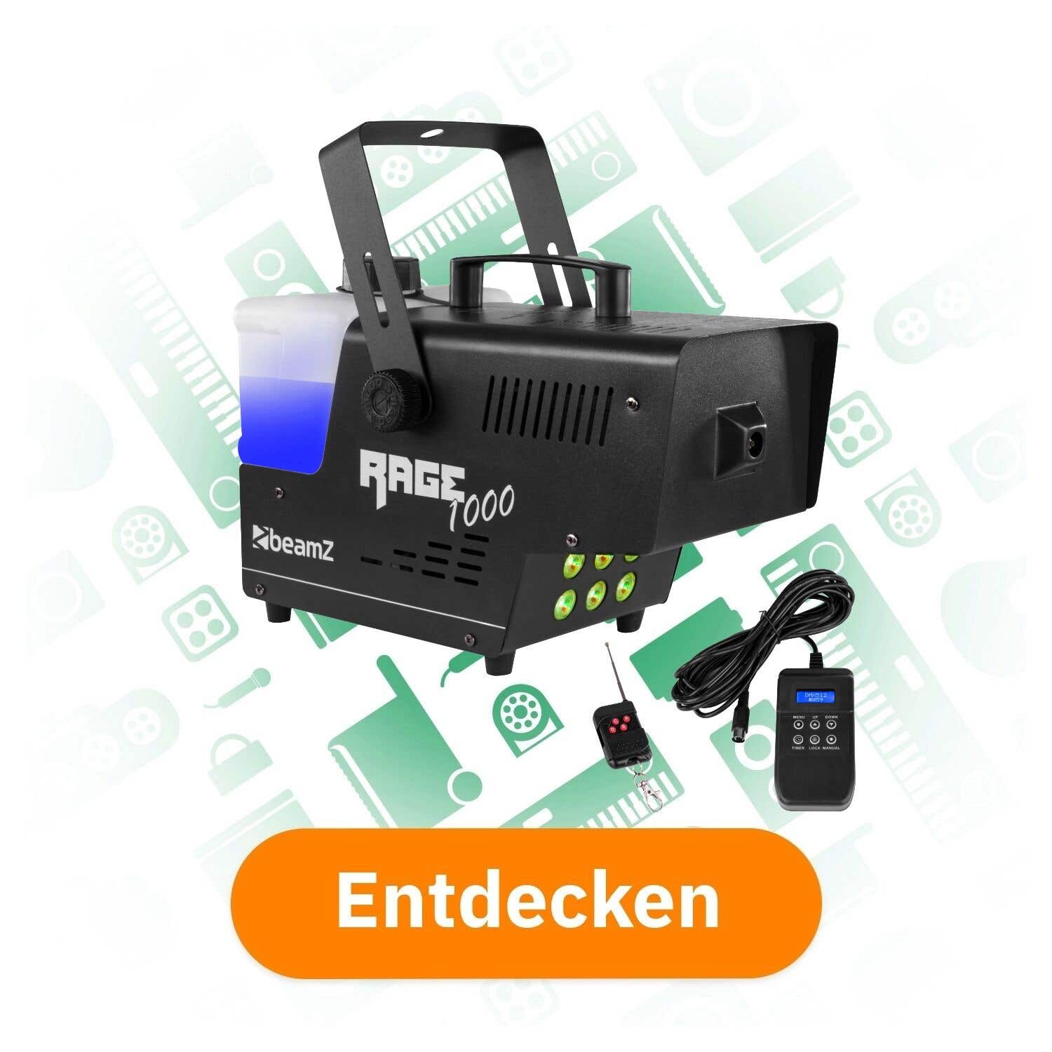 BeamZ Rage1000LED Nebelmaschine mit LED-Effekt entdecken
