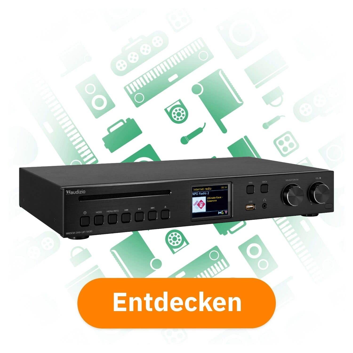 Audizio Brescia DAB Radio und Internetradio mit Bluetooth, Spotify, CD und MP3 entdecken