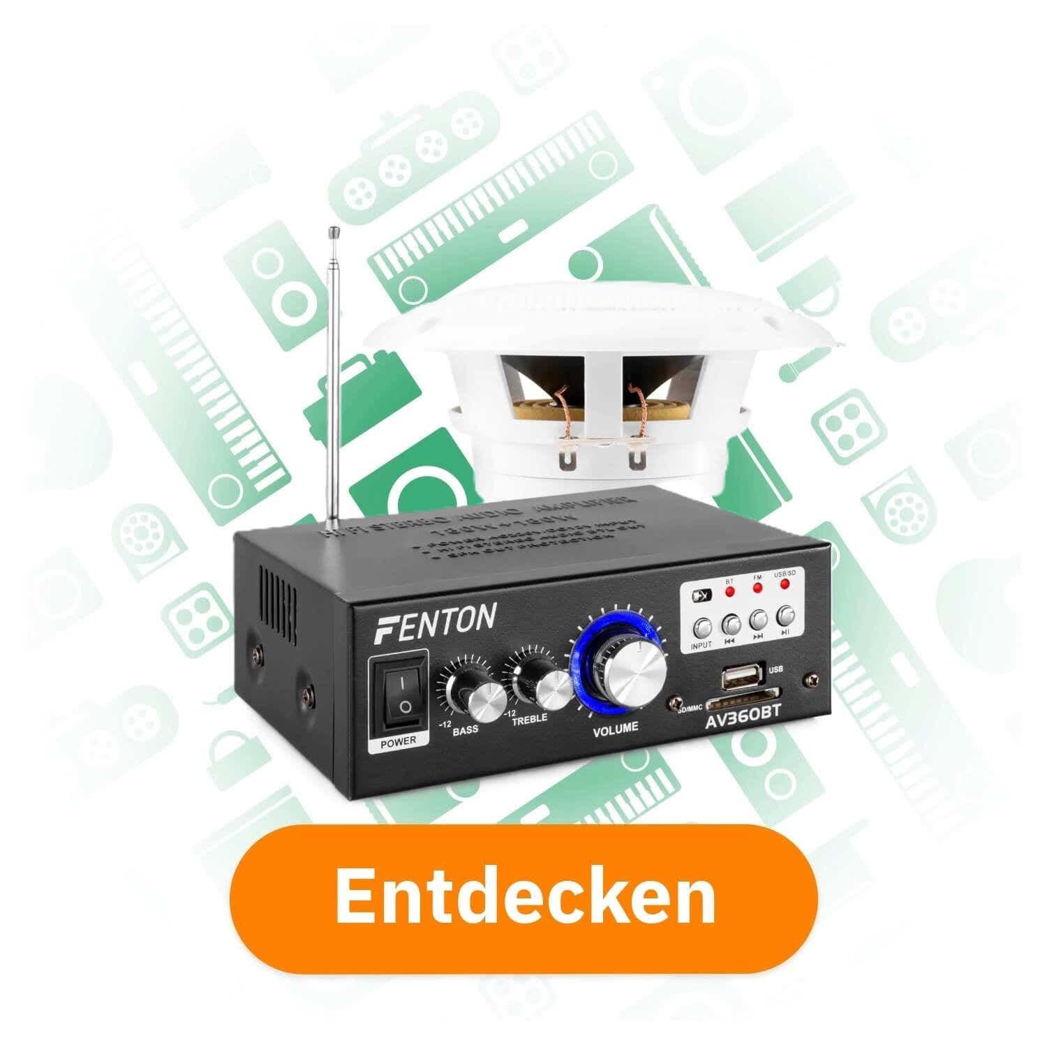 Fenton BS05 Badezimmer Einbaulautsprecher Set mit Verstärker entdecken