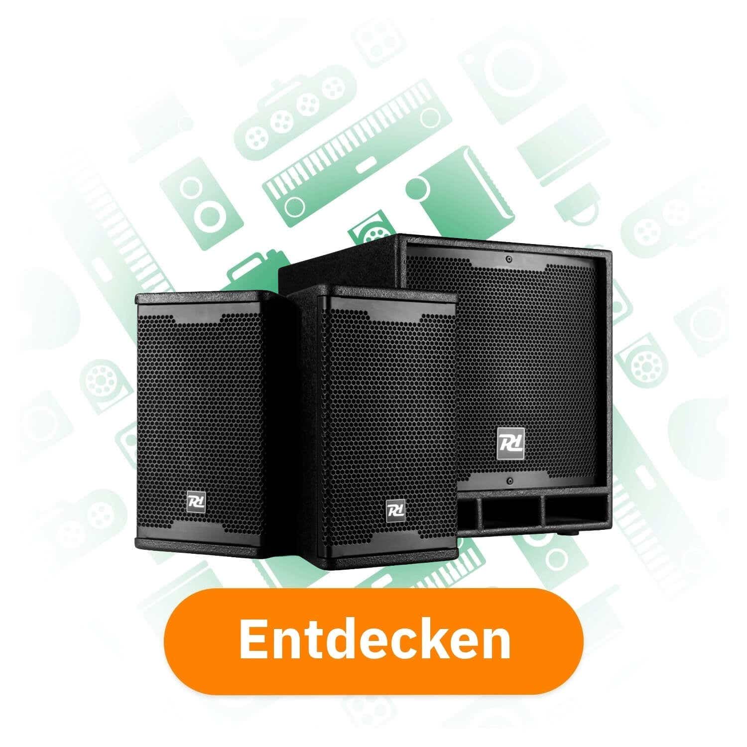 Power Dynamics Combo 1200 starkes PA Set mit Bluetooth entdecken