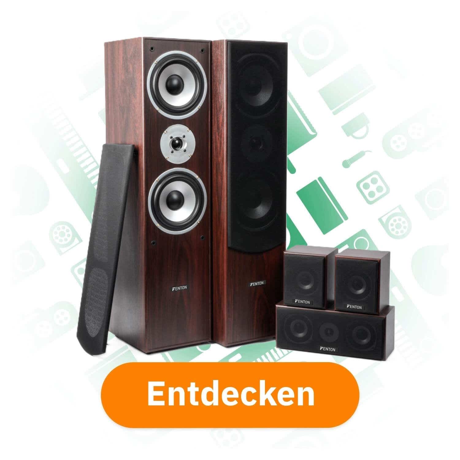 Fenton HF5W Heimkinosystem – 5-teiliges Set entdecken