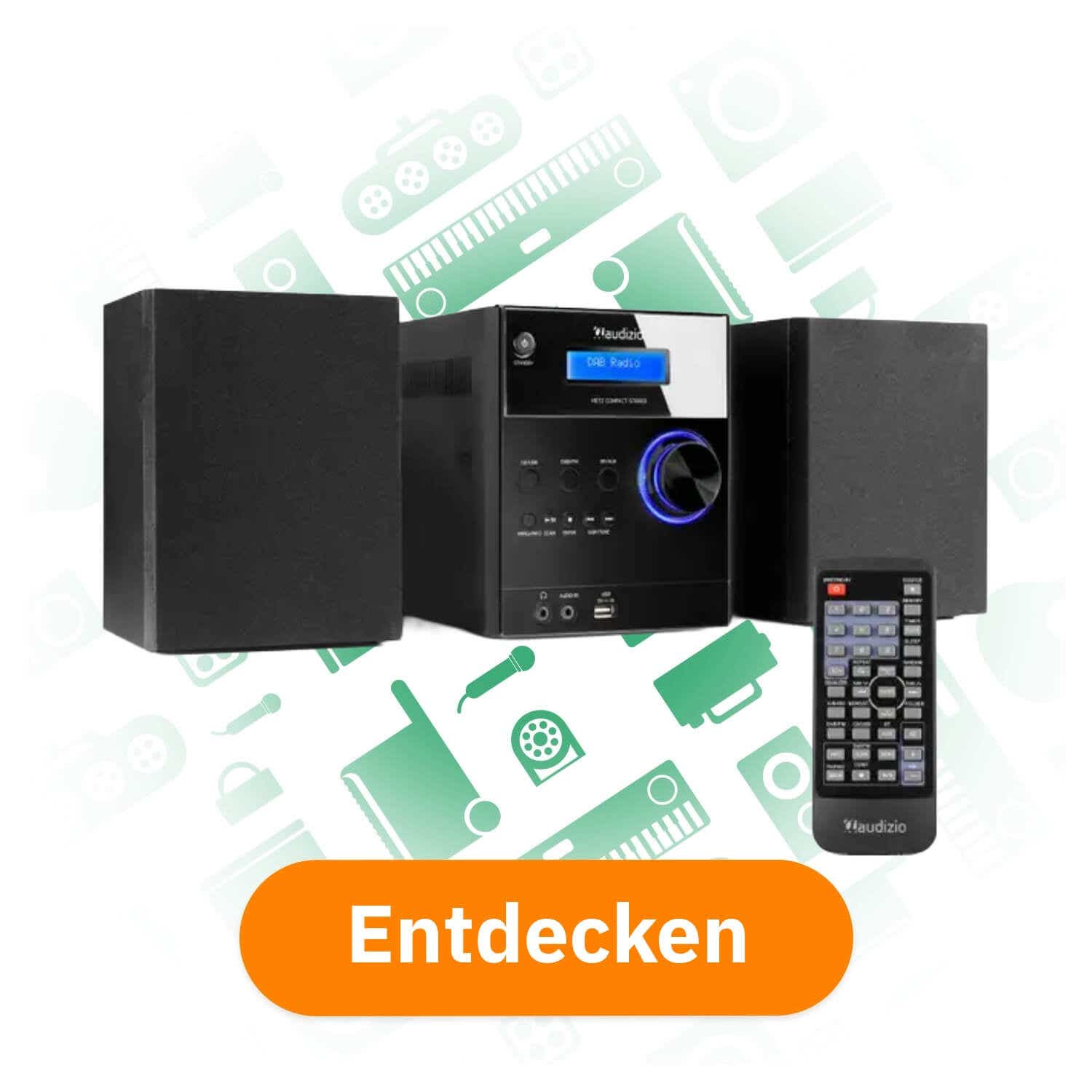 Audizio Metz DAB Radio mit Bluetooth, MP3 und CD-Player