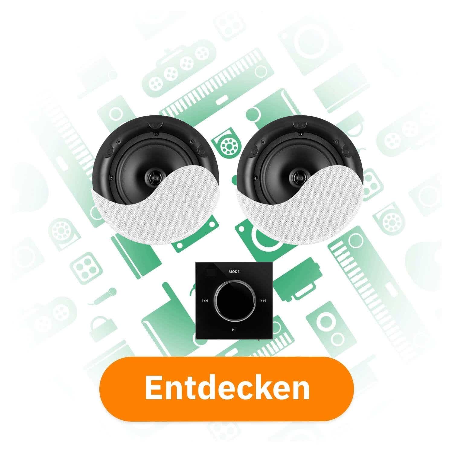Power Dynamics Powerline B100B Set Einbau Verstärker mit 4 Einbaulautsprechern entdecken