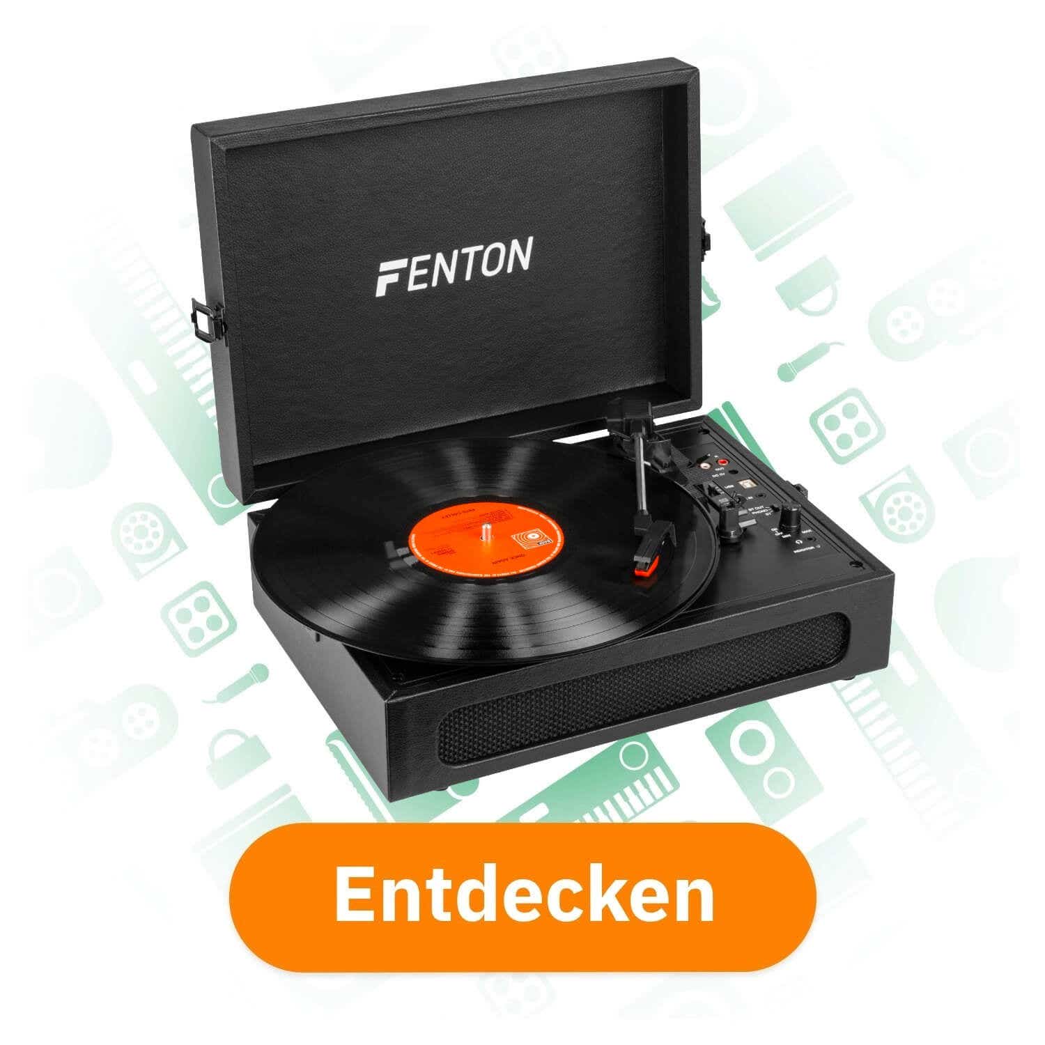 Fenton RP118B – Retro Plattenspieler mit Bluetooth In/Out