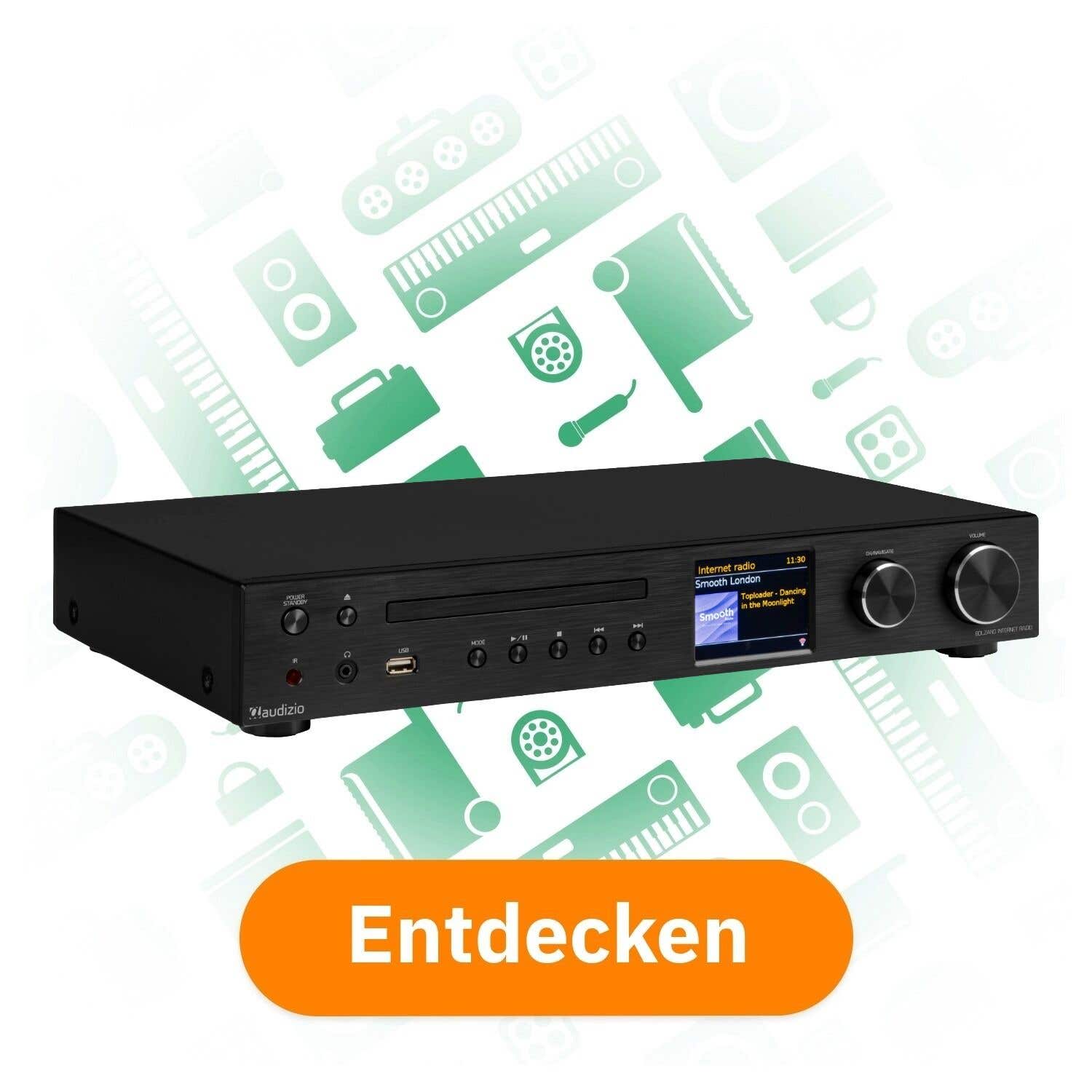 Audizio Bolzano Internetradio mit DAB und FM, CD-Player, Bluetooth und Spotify Connect entdecken